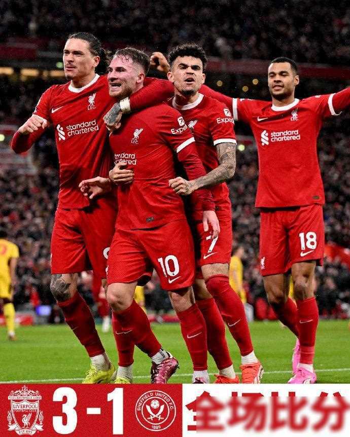 利物浦大胜布莱顿，豪取6连胜势不可挡